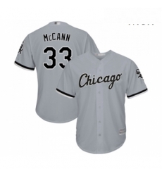 Mens Chicago White Sox 33 James McCann Replica Grey Road Cool Base Baseball Jersey 