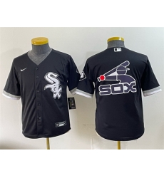 Youth Chicago White Sox Team Big Logo Black Stitched Baseball Jersey 002 Youth Chicago White Sox Team Big Logo Black Stitched Baseball Jersey 002