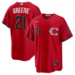 Men Cincinnati Reds  21 Hunter Greene Red 2026 City Connect Stadium Stitched Baseball Jersey