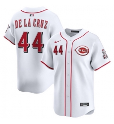 Men Cincinnati Reds Nike White Home Limited Custom Jersey De La Cruz Elly 44