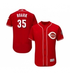 Mens Cincinnati Reds 35 Tanner Roark Red Alternate Flex Base Authentic Collection Baseball Jersey