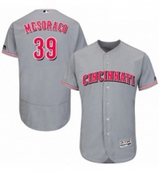 Mens Majestic Cincinnati Reds 39 Devin Mesoraco Grey Flexbase Authentic Collection MLB Jersey