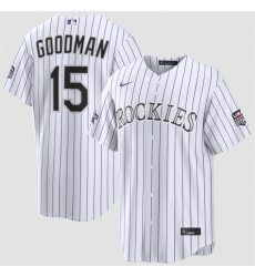 Men Colorado Rockies 15 Hunter Goodman White 2026 All Star Game USA 250 Patch Stitched Baseball Jersey Men Colorado Rockies 15 Hunter Goodman White 2026 All Star Game USA 250 Patch Stitched Baseball Jersey