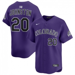 Men Colorado Rockies Nike Purple Alternate Limited Jersey Johnston Troy 20