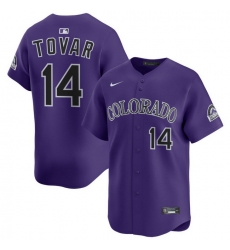 Men Colorado Rockies Nike Purple Alternate Limited Jersey Tovar Ezequiel 14 Men Colorado Rockies Nike Purple Alternate Limited Jersey Tovar Ezequiel 14