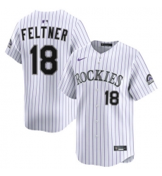 Men Colorado Rockies Nike White Alternate Limited Jersey Feltner Ryan 18