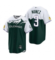 Men Nike Nike Colorado Rockies #3 Dom Nunez City Connect Stitched Baseball Jersey