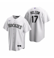 Mens Nike Colorado Rockies 17 Todd Helton White Home Stitched Baseball Jerse