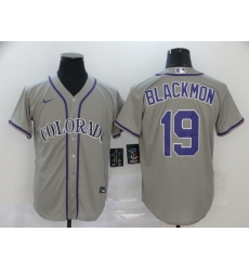 Rockies 19 Charlie Blackmon Gray 2020 Nike Cool Base Jersey