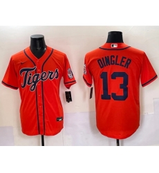 Men Detroit Tigers 13 Dillon Dingler Orange 2026 Alternate Vapor Premier Limited Stitched Baseball Jersey Men Detroit Tigers 13 Dillon Dingler Orange 2026 Alternate Vapor Premier Limited Stitched Baseball Jersey
