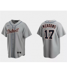 Men Detroit Tigers 17 Austin Meadows Grey Cool Base Stitched Jersey