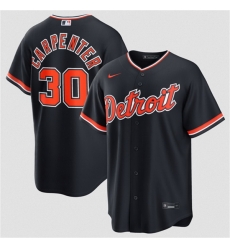 Men Detroit Tigers 30 Kerry Carpenter Navy Alternate Stitched Baseball Jersey Men Detroit Tigers 30 Kerry Carpenter Navy Alternate Stitched Baseball Jersey