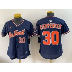 Women Detroit Tigers  30 Kerry Carpenter Navy 2026 Alternate Vapor Premier Limited Stitched Baseball Jersey  