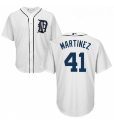 Youth Majestic Detroit Tigers 41 Victor Martinez Replica White Home Cool Base MLB Jersey