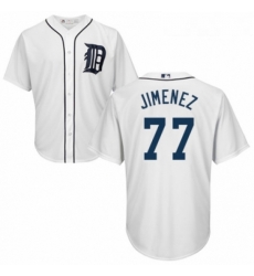 Youth Majestic Detroit Tigers 77 Joe Jimenez Replica White Home Cool Base MLB Jersey 