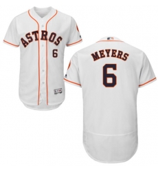 Men Nike Houston Astros Jacob Meyers 6 White Flex Base Home Jersey