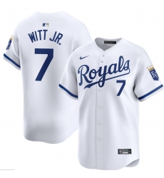 Men's Kansas City Royals Bobby Witt Jr. #7 Nike White Home Limited Flex Base Jersey