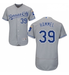 Mens Majestic Kansas City Royals 39 Jason Hammel Grey Flexbase Authentic Collection MLB Jersey