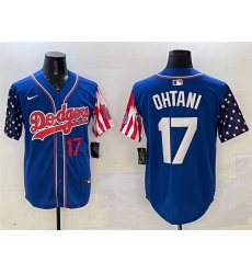 Men Los Angeles Dodgers 17  Shohei Ohtani Royal Limited Stitched Baseball Jersey