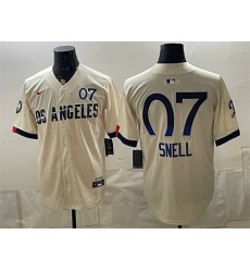 Men Los Angeles Dodgers 7 Blake Snell Cream 2024 City Connect Limited Stitched Baseball Jersey Men Los Angeles Dodgers 7 Blake Snell Cream 2024 City Connect Limited Stitched Baseball Jersey
