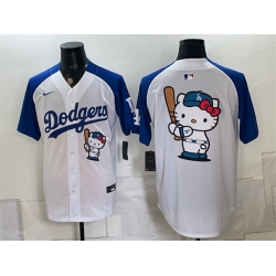 Men Los Angeles Dodgers Hello Kitty White Royal Vapor Limited Stitched Baseball Jersey
