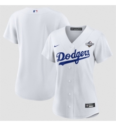 Women Los Angeles Dodgers Blank White 2025 World Series Home Cool Base Stitched Baseball Jersey Women Los Angeles Dodgers Blank White 2025 World Series Home Cool Base Stitched Baseball Jersey