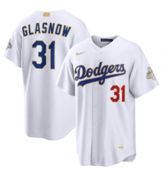 Youth Los Angeles Dodgers Tyler Glasnow Nike White 2026 Gold Collection Stadium Jersey