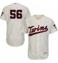 Mens Majestic Minnesota Twins 56 Fernando Rodney Cream Alternate Flex Base Authentic Collection MLB Jersey 