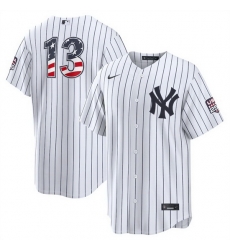 Men New York Yankees 13 Jazz Chisholm Jr White 2026 USA 250 Fourth of July Home Stadium Stitched Baseball Jersey Men New York Yankees 13 Jazz Chisholm Jr White 2026 USA 250 Fourth of July Home Stadium Stitched Baseball Jersey