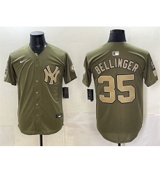 Men New York Yankees 35 Cody Bellinger Olive 2026 Armed Forces Day Stitched Baseball Jersey Men New York Yankees 35 Cody Bellinger Olive 2026 Armed Forces Day Stitched Baseball Jersey