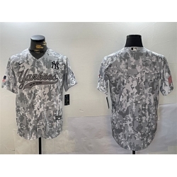 Men New York Yankees Blank 2024 Arctic Camo Stitched Baseball Jersey