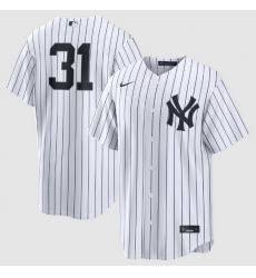 Mens New York Yankees 31 Cam Schlittler Nike White Home Replica Jersey