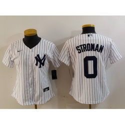 Women New York Yankees 0 Marcus Stroman White Stitched Baseball Jersey