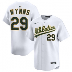 Men Athletics Nike Home Limited Custom Jersey White Wynns Austin 29