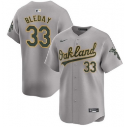 Men Oakland Athletics 33 JJ Bleday Grey 2024 Away Limited Stitched Jersey