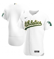 Men Oakland Athletics Men Nike White Home 2020 Flex Base Official Team MLB Jersey