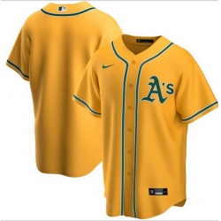 Men Oakland Athletics Nike Yellow Blank Jersey