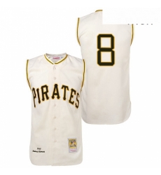 Mens Mitchell and Ness 1960 Pittsburgh Pirates 8 Willie Stargell Authentic Cream Throwback MLB Jersey