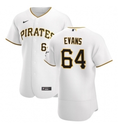 Pittsburgh Pirates 64 Phillip Evans Men Nike White Home 2020 Authentic Player MLB Jersey