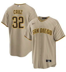 Men San Diego Padres 32 Nelson Cruz Tan Cool Base Stitched Jersey