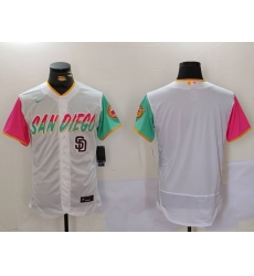 Men San Diego Padres big logo Profar White City Connect Cool Base Stitched Baseball Jersey 2