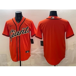 Men San Francisco Giants Blank Orange Cool Base Stitched Baseball Jersey