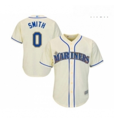 Mens Seattle Mariners 0 Mallex Smith Replica Cream Alternate Cool Base Baseball Jersey 