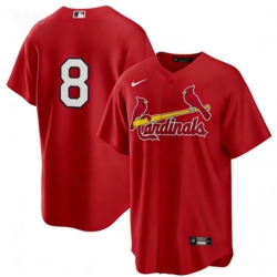 Men ST. LOUIS CARDINALS #8 No Name Red Cool Base Stitched MLB Jersey