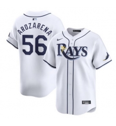 Men Tampa Bay Rays 56 Randy Arozarena White Home Limited Stitched Baseball Jersey