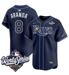 Men Tampa Bay Rays  8 Jonathan Aranda Navy 2026 World Series Limited Stitched Baseball Jersey