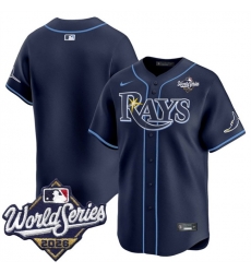 Men Tampa Bay Rays Blank Navy 2026 World Series Limited Stitched Baseball Jersey Men Tampa Bay Rays Blank Navy 2026 World Series Limited Stitched Baseball Jersey