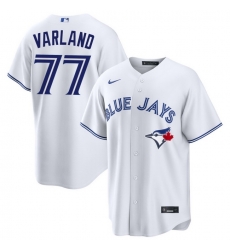 Men Toronto Blue Jays Louis Varland 77 White Home Limited Stitched Baseball Jersey Men Toronto Blue Jays Louis Varland 77 White Home Limited Stitched Baseball Jersey