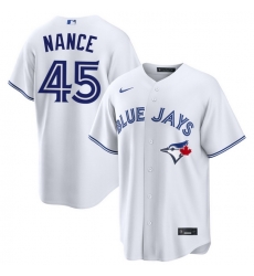 Men Toronto Blue Jays Tommy Nance 45 White Home Limited Stitched Baseball Jersey Men Toronto Blue Jays Tommy Nance 45 White Home Limited Stitched Baseball Jersey