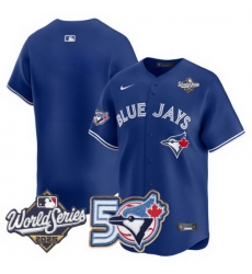 Men Women Youth Blue Jays 50th Patch 2025 World Series Royal Team Blank Stitched Jersey Men Women Youth Blue Jays 50th Patch 2025 World Series Royal Team Blank Stitched Jersey